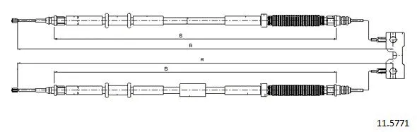 Cable Pull, parking brake (11.5771)