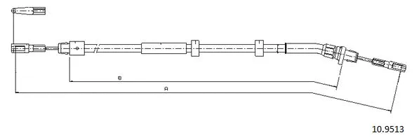 Cable Pull, parking brake (10.9513)