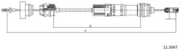Cable Pull, clutch control (11.3047)
