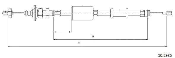 Cable Pull, clutch control (10.2986)
