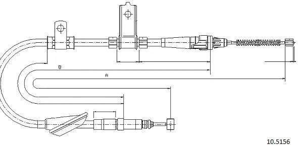 Cable Pull, parking brake (10.5156)