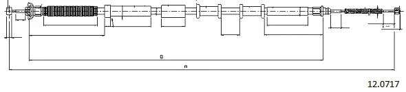 Cable Pull, parking brake (12.0717)