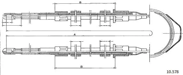 Cable Pull, parking brake (10.578)
