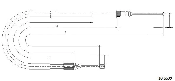 Cable Pull, parking brake (10.6699)