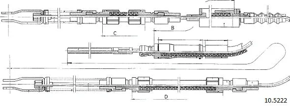 Cable Pull, parking brake (10.5222)