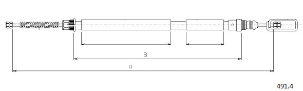 Cable Pull, parking brake (491.4)