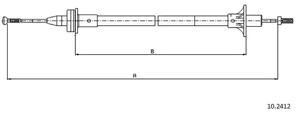 Cable Pull, clutch control (10.2412)