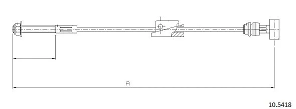 Cable Pull, parking brake (10.5418)
