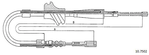 Cable Pull, parking brake (10.7502)