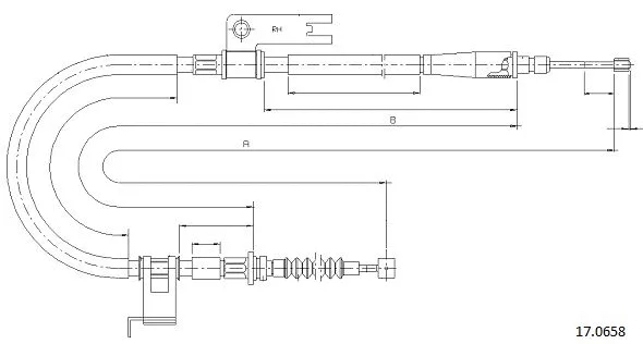 Cable Pull, parking brake (17.0658)