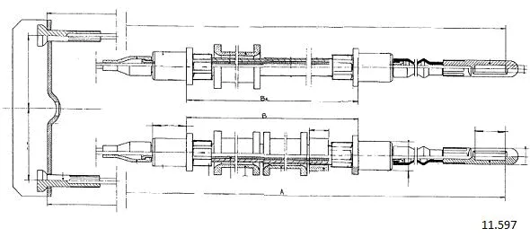 Cable Pull, parking brake (11.597)