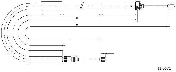 Cable Pull, parking brake (11.6571)