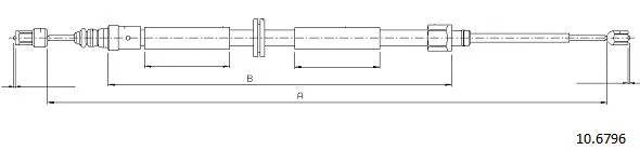 Cable Pull, parking brake (10.6796)