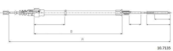 Cable Pull, parking brake (10.7135)