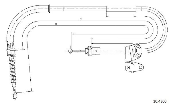 Cable Pull, parking brake (10.4300)