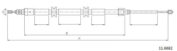 Cable Pull, parking brake (11.6682)