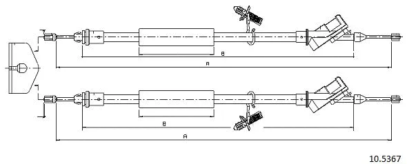 Cable Pull, parking brake (10.5367)