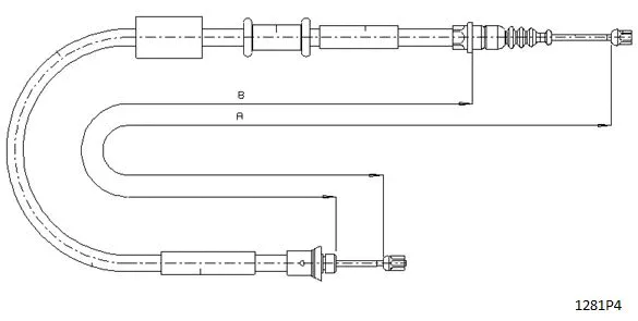 Cable Pull, parking brake (1281P4)