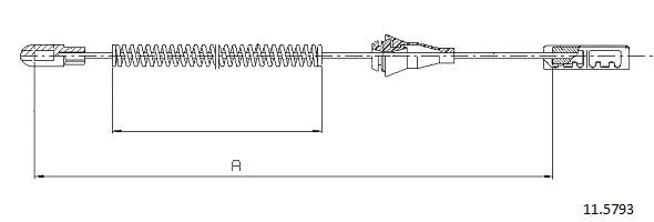 Cable Pull, parking brake (11.5793)