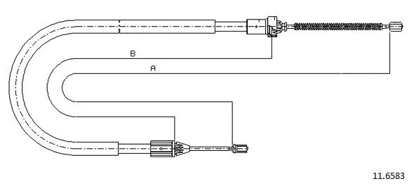 Cable Pull, parking brake (11.6583)
