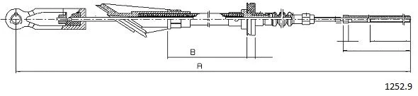 Cable Pull, clutch control (1252.9)