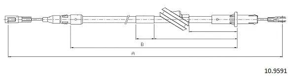 Cable Pull, parking brake (10.9591)