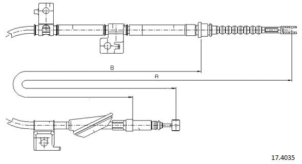 Cable Pull, parking brake (17.4035)