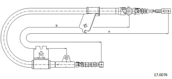 Cable Pull, parking brake (17.0076)