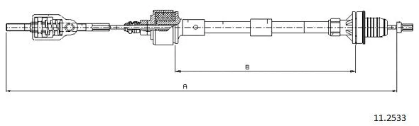 Cable Pull, clutch control (11.2533)