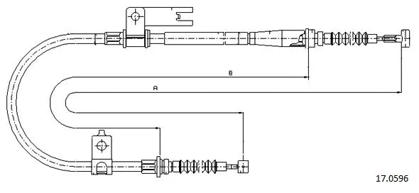 Cable Pull, parking brake (17.0596)