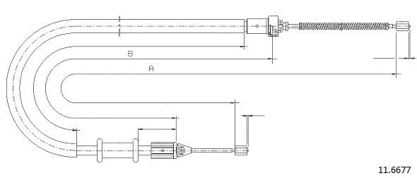 Cable Pull, parking brake (11.6677)