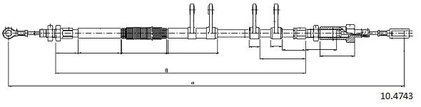 Cable Pull, parking brake (10.4743)