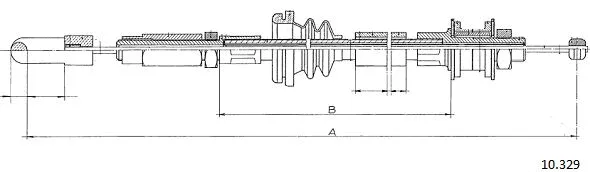 Cable Pull, clutch control (10.329)