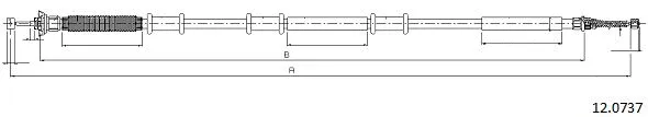 Cable Pull, parking brake (12.0737)