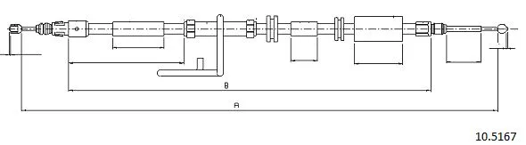 Cable Pull, parking brake (10.5167)