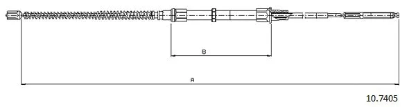 Cable Pull, parking brake (10.7405)