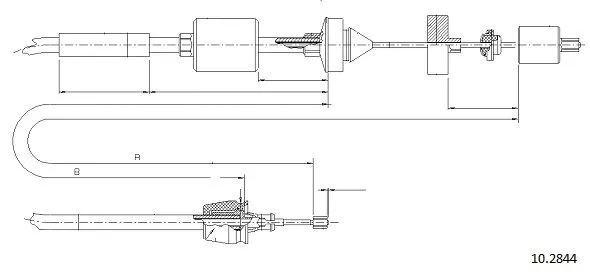 Cable Pull, clutch control (10.2844)