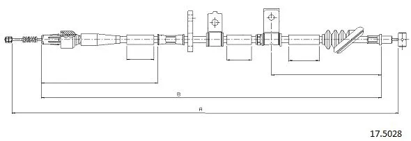 Cable Pull, parking brake (17.5028)
