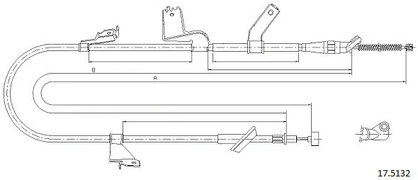 Cable Pull, parking brake (17.5132)
