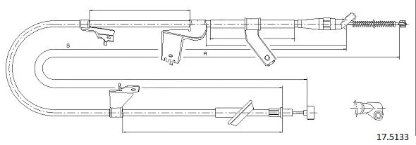 Cable Pull, parking brake (17.5133)