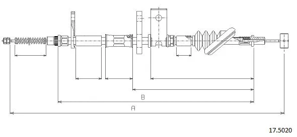 Cable Pull, parking brake (17.5020)
