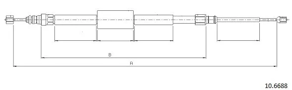 Cable Pull, parking brake (10.6688)