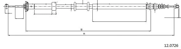 Cable Pull, parking brake (12.0726)