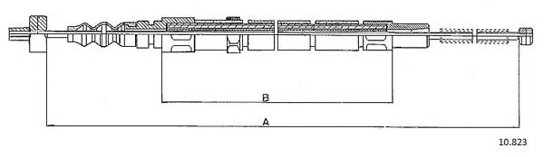 Cable Pull, parking brake (10.823)
