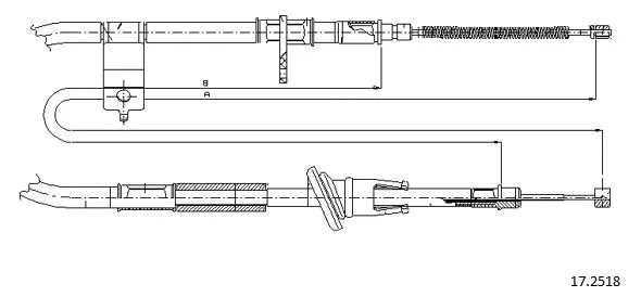 Cable Pull, parking brake (17.2518)