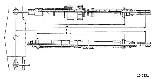 Cable Pull, parking brake (10.5351)