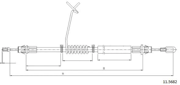 Cable Pull, parking brake (11.5682)