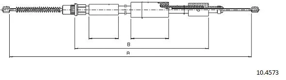 Cable Pull, parking brake (10.4573)
