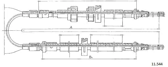 Cable Pull, parking brake (11.544)