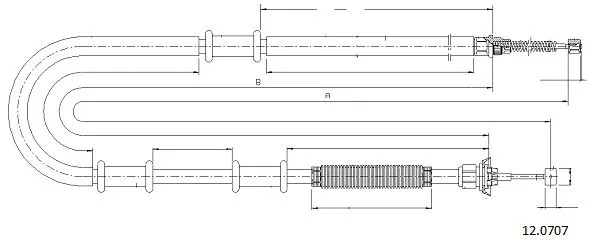 Cable Pull, parking brake (12.0707)